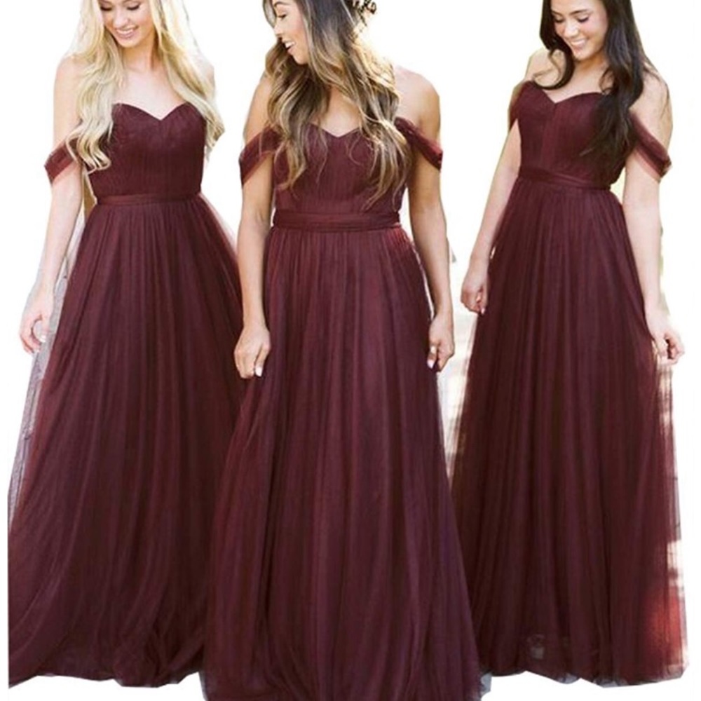 Burgundy long dress